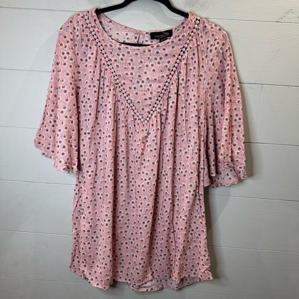 Suzanne Betro NWT Pink Floral Women's Top Size Large